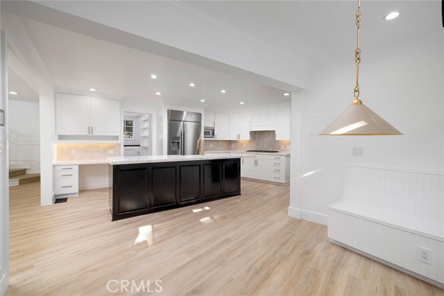 View of kitchen Island and breakfast nook area