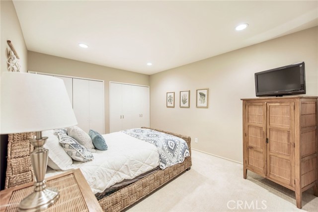 Recessed lights and two closets