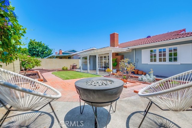 Extra seating area in backyard