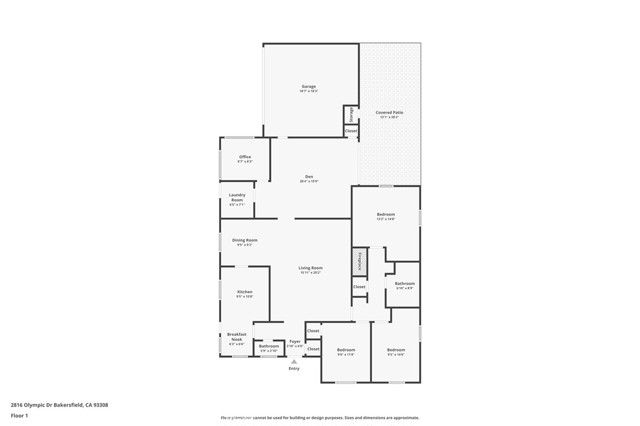 Detail Gallery Image 35 of 35 For 2816 Olympic Dr, Bakersfield,  CA 93308 - 3 Beds | 1/1 Baths