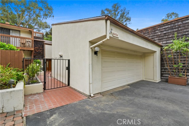 Gated entry courtyard