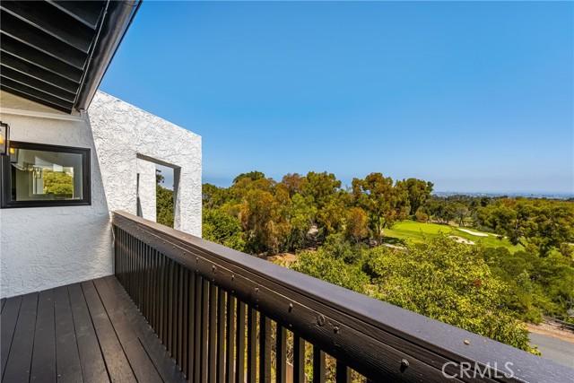 Main level living room balcony