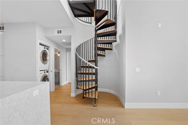 Stairs leading to loft.