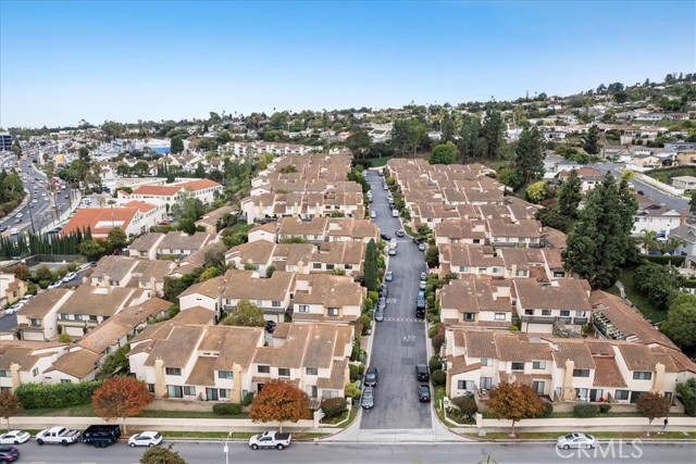 Drone shot of the neighborhood