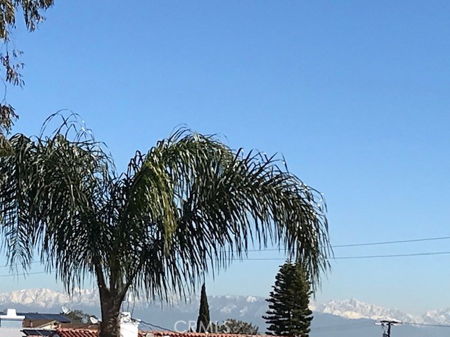 Mountain view from living room