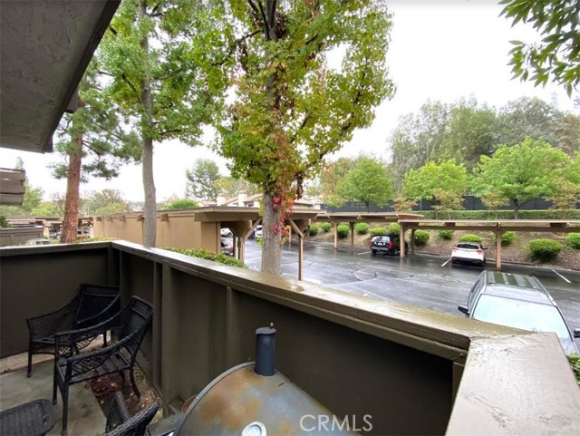 Private patio outside living room