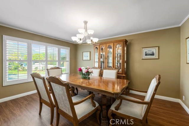 Formal Dining Room With Mountain Views