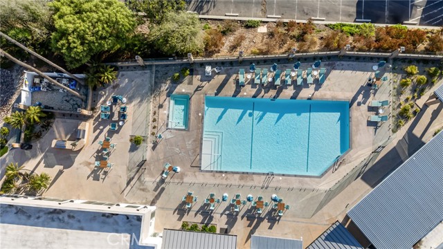 Sparkling community pool