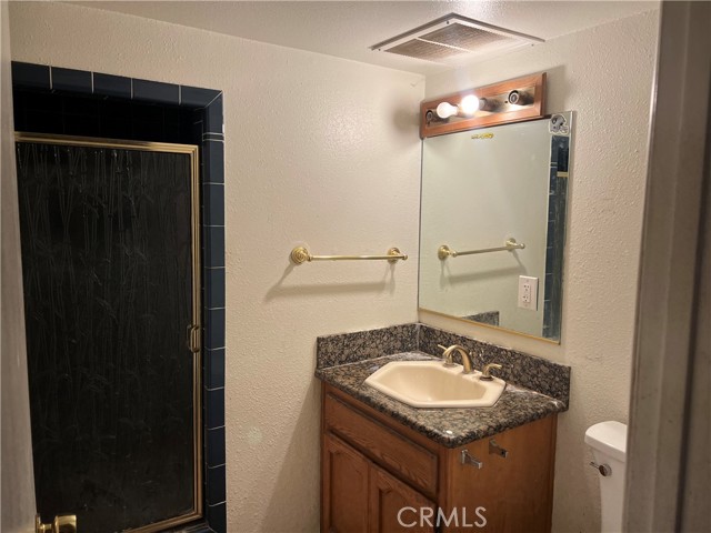 Downstairs bathroom with shower