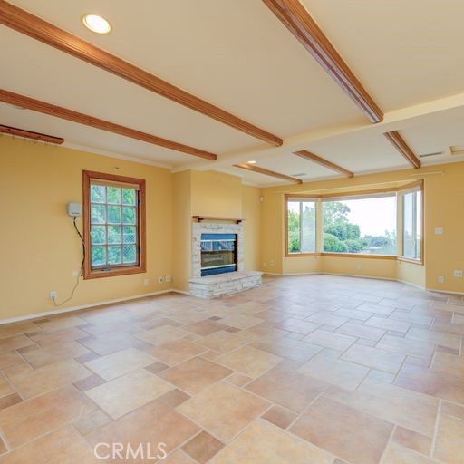 Family room with fireplace