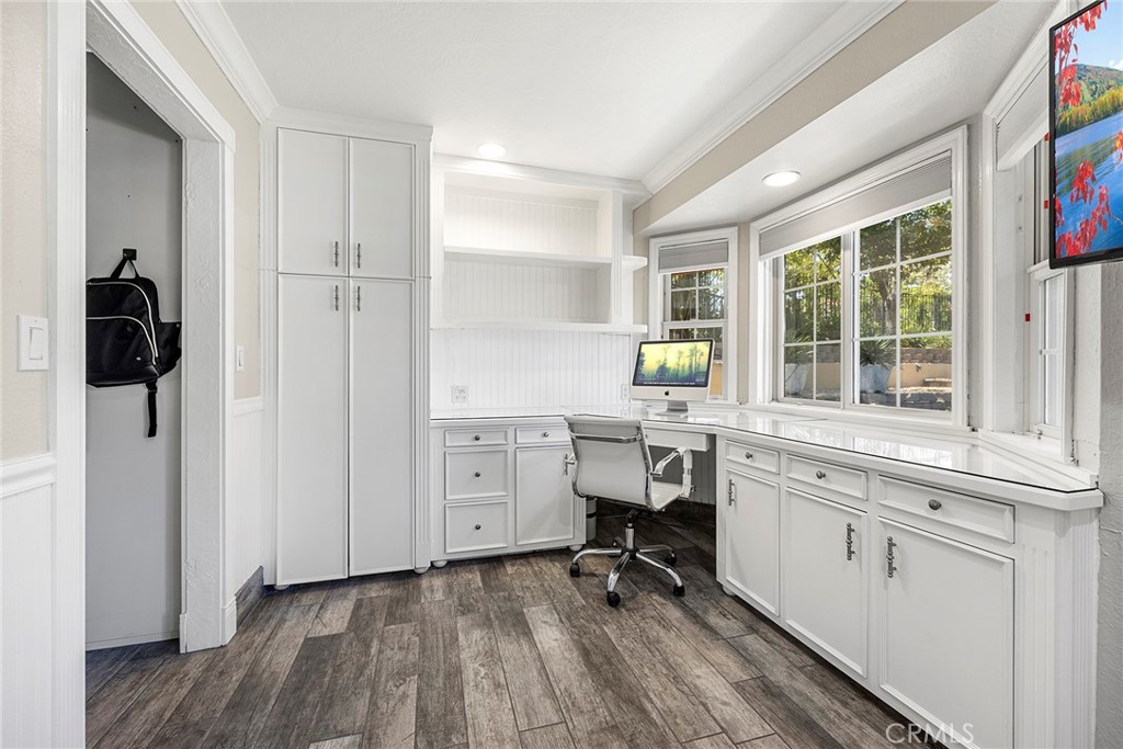 Built-in desks are featured in all bedrooms