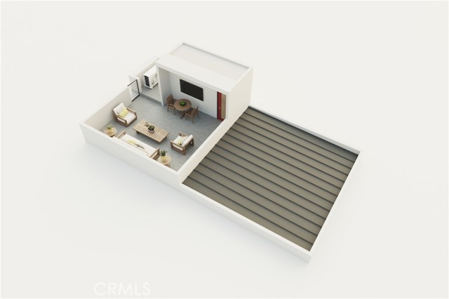 middle 3 BR (front block) floor plan rendering