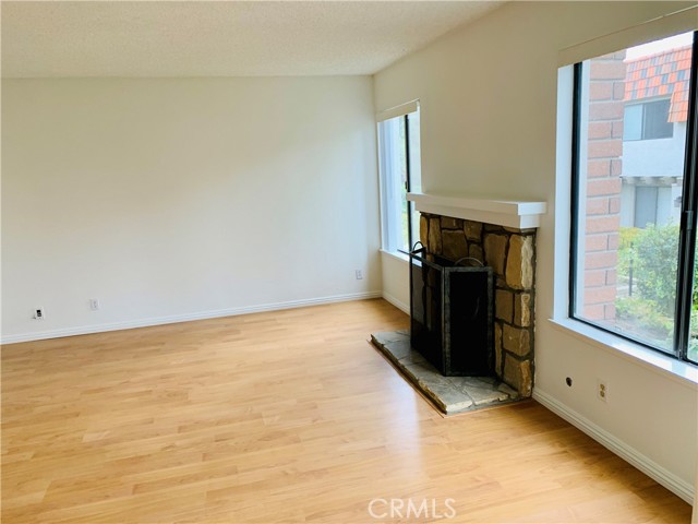 Living room fireplace