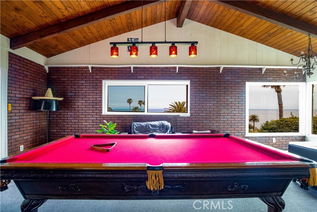 Game room with pool table