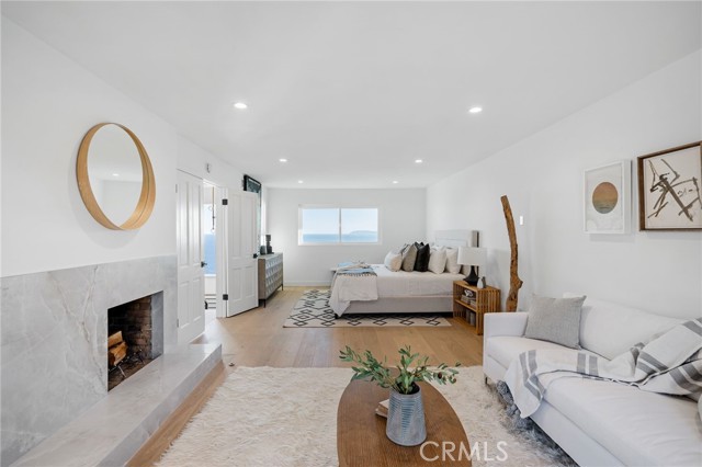 Master Suite Sitting Area With Fireplace