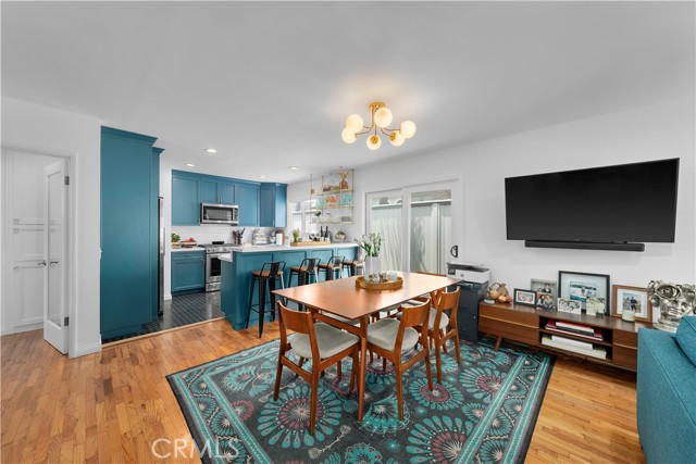 Dining room with hardwood floors