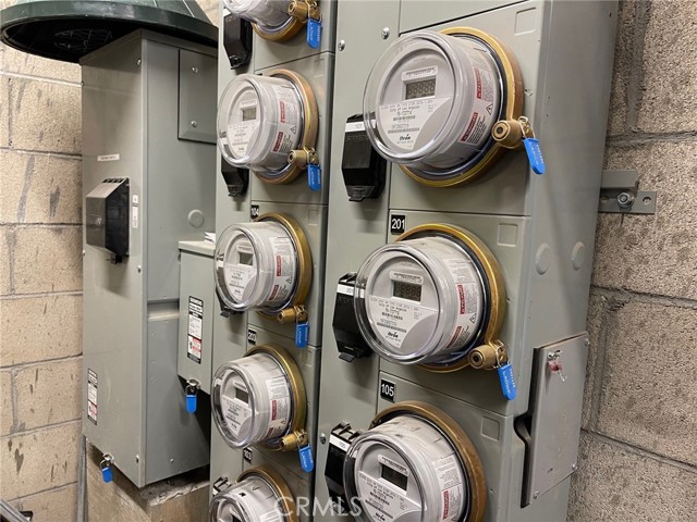Secured electrical room with separate meters
