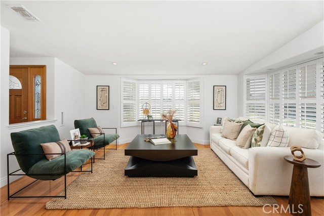 Plantation shutters throughout.