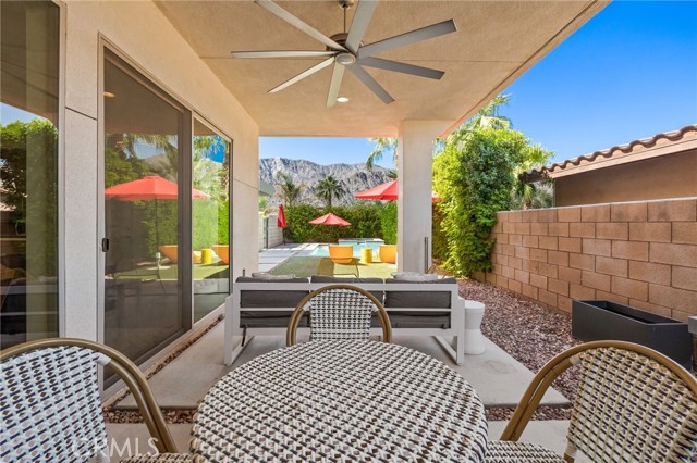 covered seating/dining area