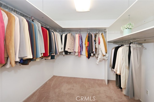 Walk-in closet in main bedroom