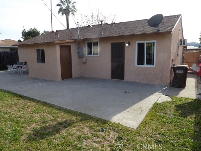 Rear of Home & Patio Slab