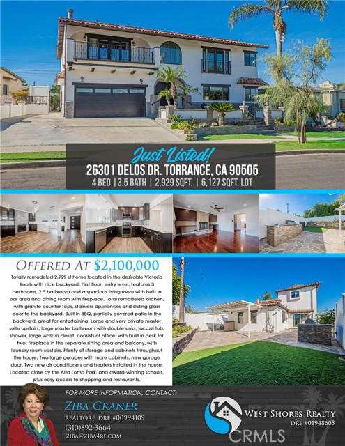 26301 Delos Drive, Torrance, California 90505, 4 Bedrooms Bedrooms, ,3 BathroomsBathrooms,Residential Lease,Sold,Delos,PV24226273