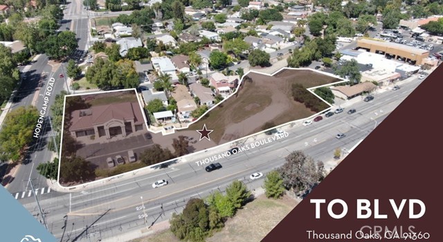 Ideally located in the Greenwich Village neighborhood of Thousand Oaks. Just Northwest of Moorpark Fwy (Hwy 23, connector to the Ronald Reagan Fwy 118) and the 101. Comprised of five total parcels in East Thousand Oaks, one of which contains a parking lot, and another an office building. The remaining parcels are unimproved lots. This represents a rare in-fill opportunity to acquire approximately 1.53 acres. Office building is approximately 5,853 square feet. Demolition of the existing building(s) will be required. Site could lend itself for in-fill development for brownstones, townhomes, apartments, senior living community, medical office, government office, and/or retail. Buyer to conduct all due diligence for intended usage.