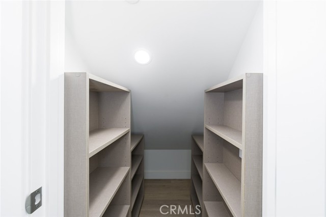 Front entry shoe closet