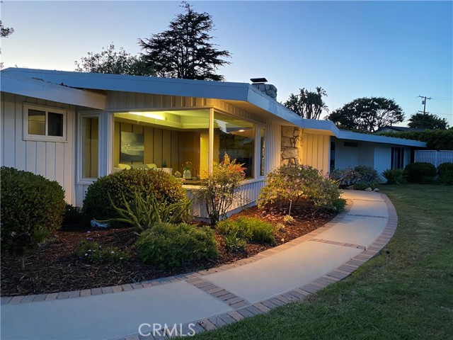 Night view of house.