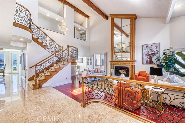Entry and Formal Living with Fireplace