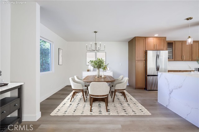 Virtually Staged Dining Room.