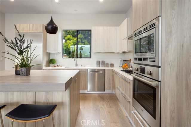 Modern kitchen with island with extra storage