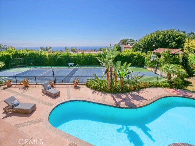 Tennis Court Estate with Pool & Panoramic Ocean View