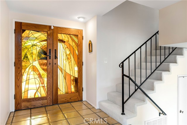 Custom stained glass front door