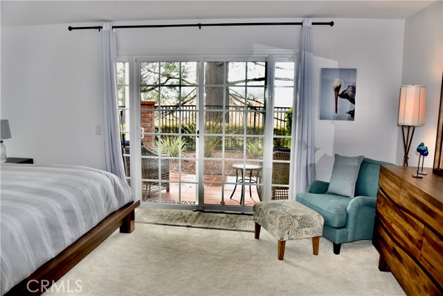 Master bedroom private patio view over the Lagoon.