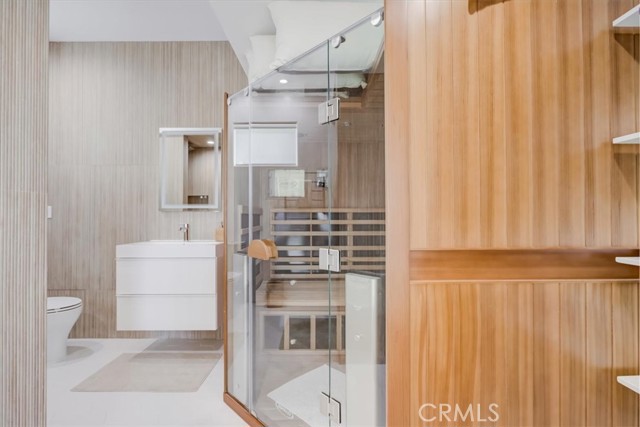 Shot of the rental bathroom/Sauna.