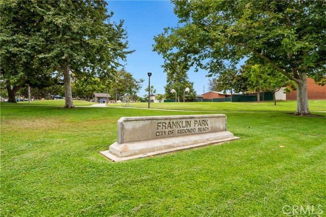 Franklin park across the street