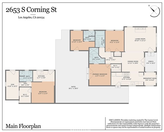 2653 Corning Street, Los Angeles, California 90034, 4 Bedrooms Bedrooms, ,4 BathroomsBathrooms,Single Family Residence,For Sale,Corning,SR24171999