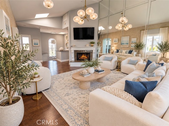Virtually staged Living room