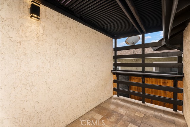 Private side patio off of living room