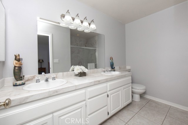 Master bath with double sinks