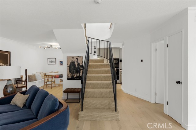 Designer sisal carpet on stairs