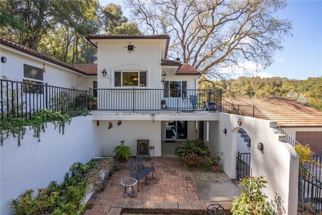 Enchanting brick paver patio offers a sense of tranquility and peace.