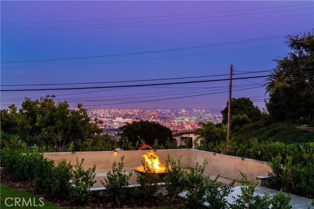 Seated Firepit in Front Yard and View