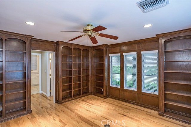 Bedroom used as library