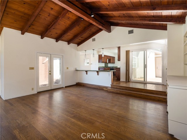 Family room to the kitchen