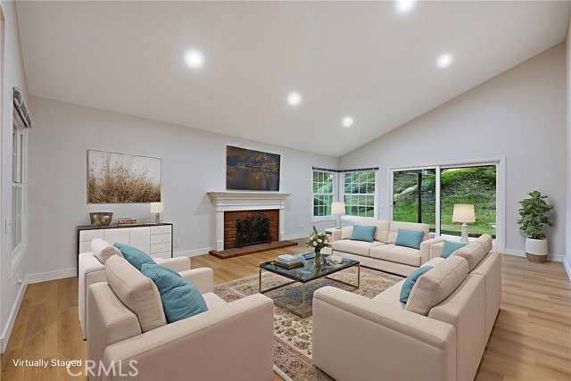 Formal Living room with fireplace