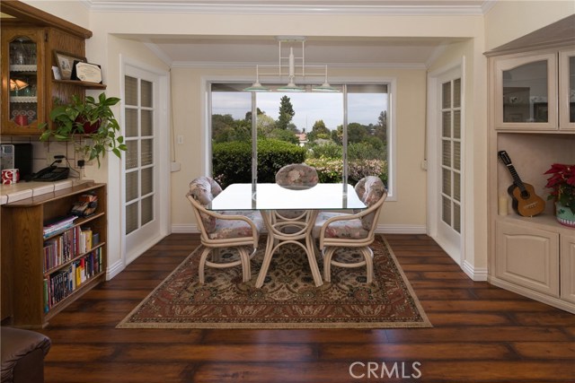 Dining Area looking out to city lights/mountain view.