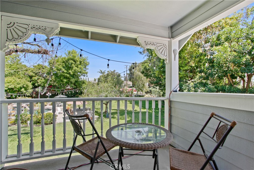 Balcony off of one of the bedrooms, great view of the magnificent backyard