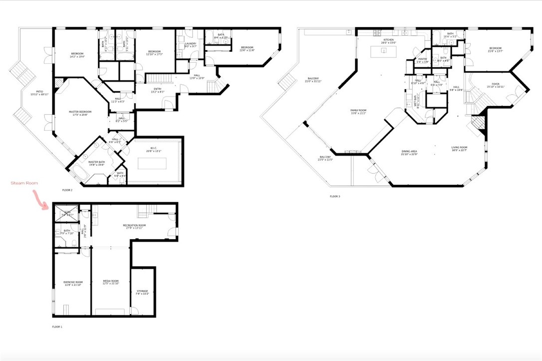 floorplan, 3 levels